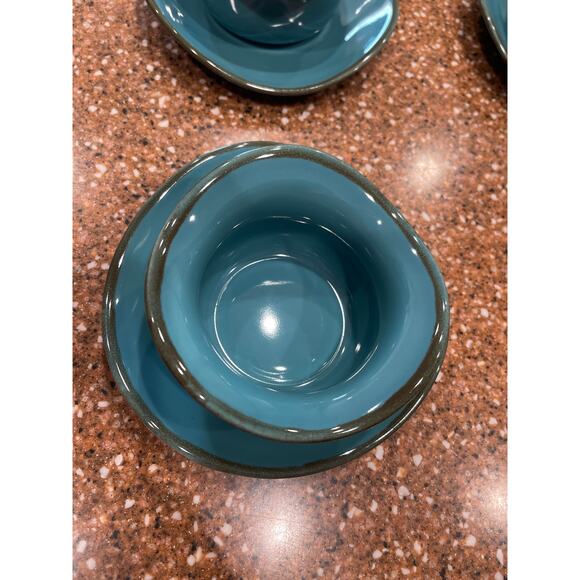 Southern Living Home Tuscan Tidbit Ramekin with saucer plate set of 4 - Picture 2 of 4